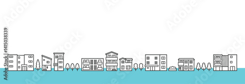 住宅地・街並みのイメージイラスト