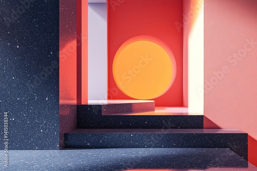 Mockup poster frame close up, 3d render