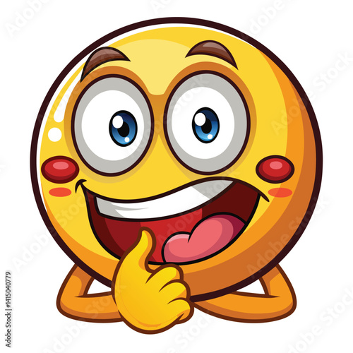 Happy emoticon with thumbs up