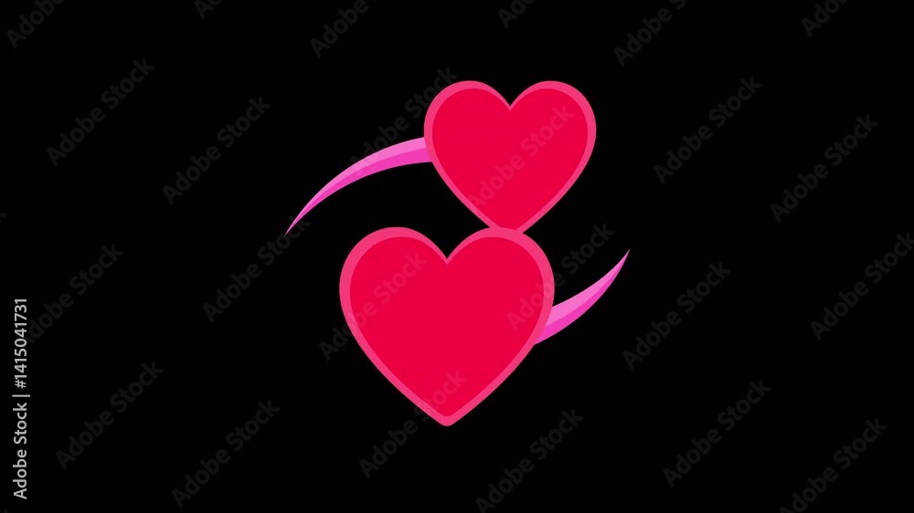 two hearts with a heart two hearts with a heart