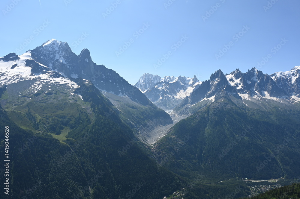 Aiguille Verte und Grandes Jorasses