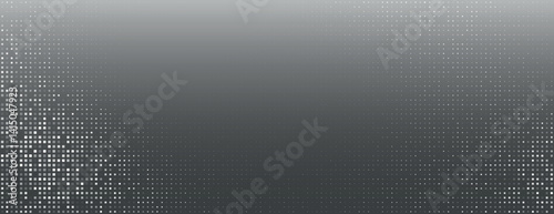 A gradient gray background with a dotted pattern. The gray background fades smoothly, creating a modern, textured look. Gradient patterned background vector. Gray background.