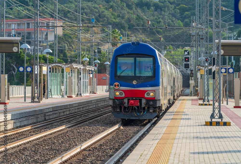 Fototapeta premium Railway station in Imperia