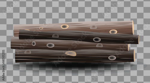 Pile of Logs as Raw Material for Paper Production Vector Illustration wooden baggage png vector design
