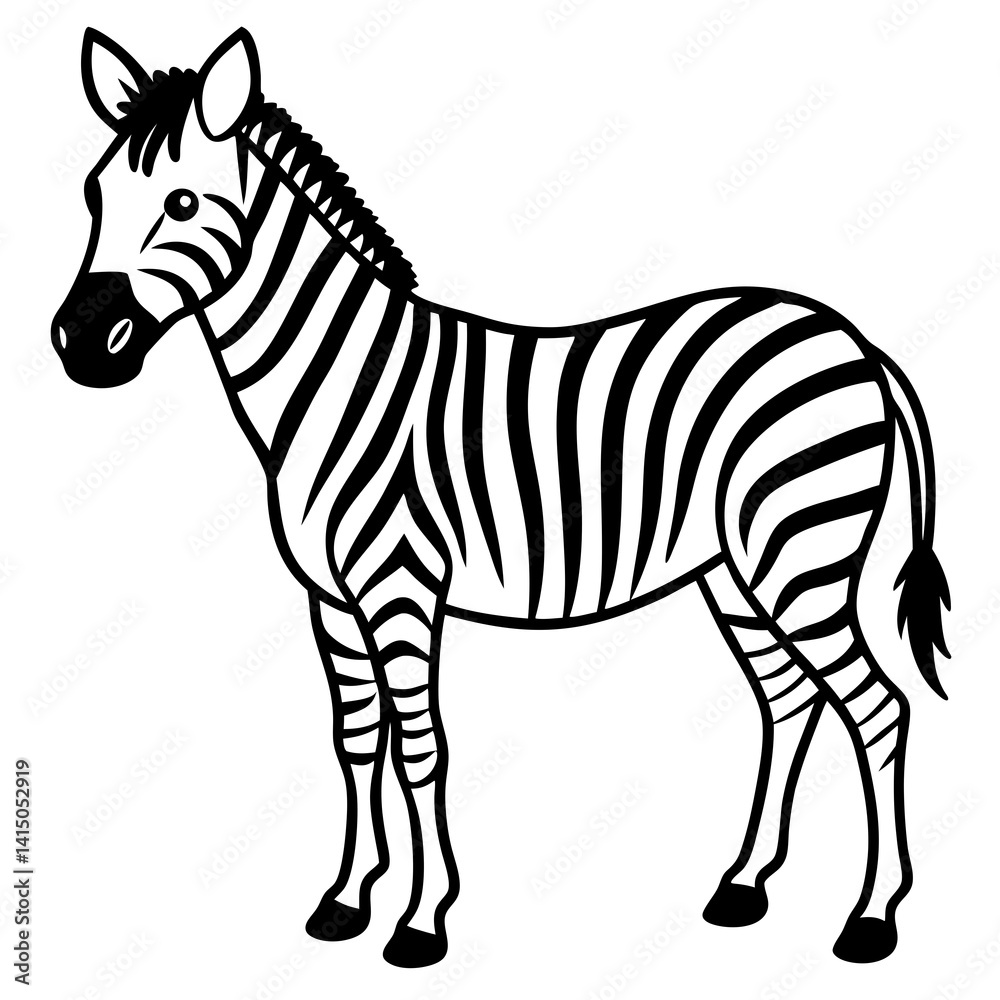 Fototapeta premium Abstract Zebra Line Illustration