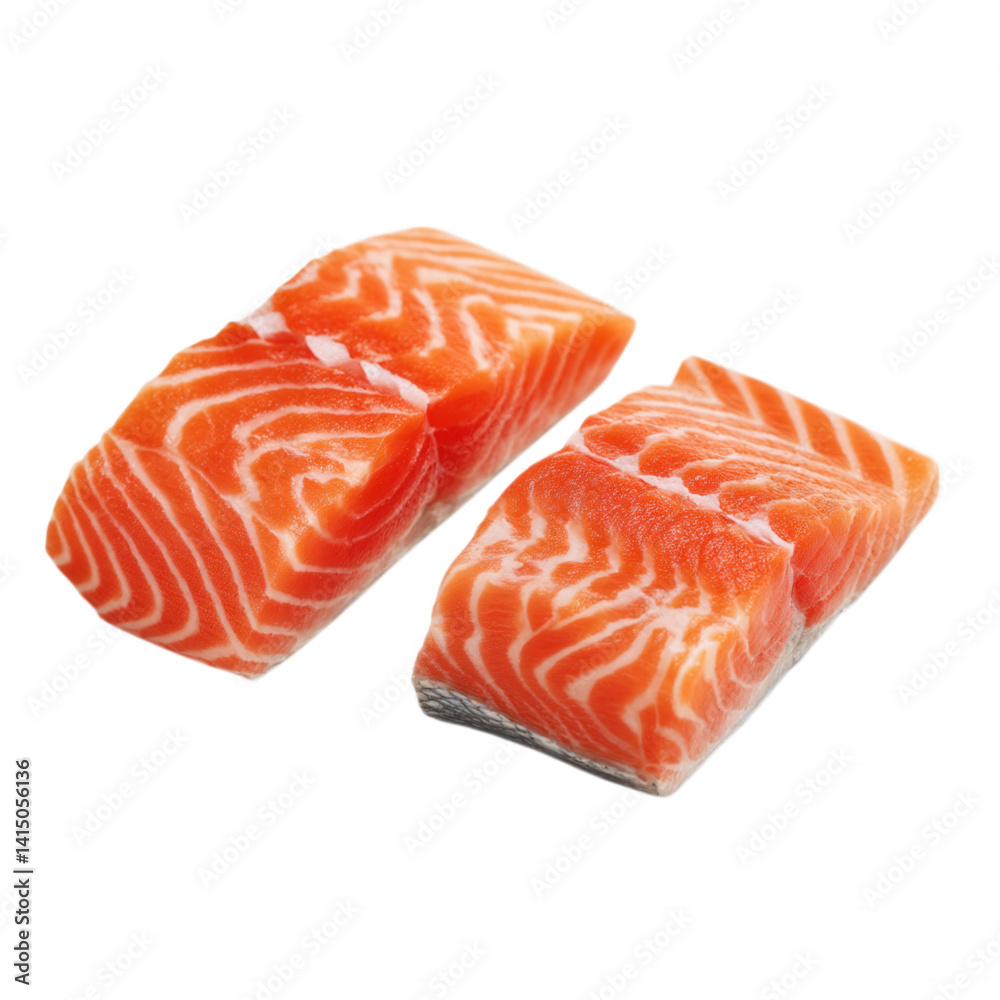 Fresh Raw Salmon Fillet Clean Cut Isolated Transparent Background Fresh Raw Salmon Fillet Clean Cut Isolated Transparent Background