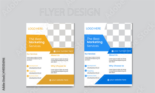Annual report brochure flyer design template vector , Leaflet presentation corporate creative colorful business flyer template design set , abstract business flyer , vector template design or business