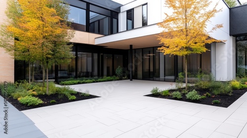 Modern Courtyard with Contemporary Architecture