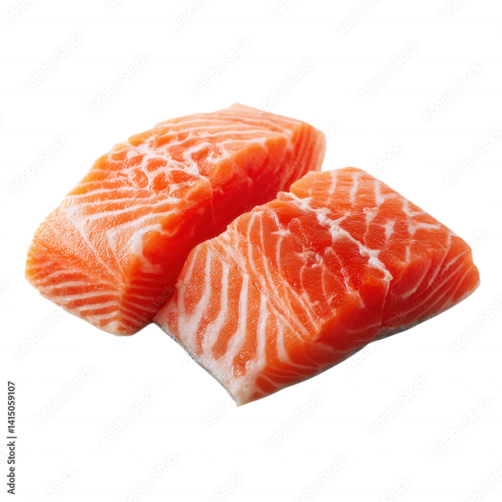 Fresh Raw Salmon Fillet Clean Cut Isolated Transparent Background Fresh Raw Salmon Fillet Clean Cut Isolated Transparent Background