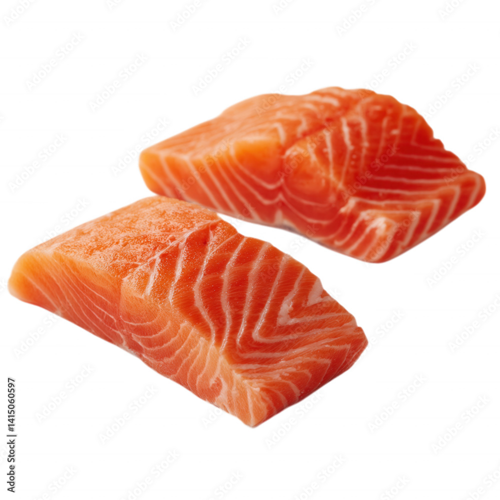 Fresh Raw Salmon Fillet Clean Cut Isolated Transparent Background Fresh Raw Salmon Fillet Clean Cut Isolated Transparent Background
