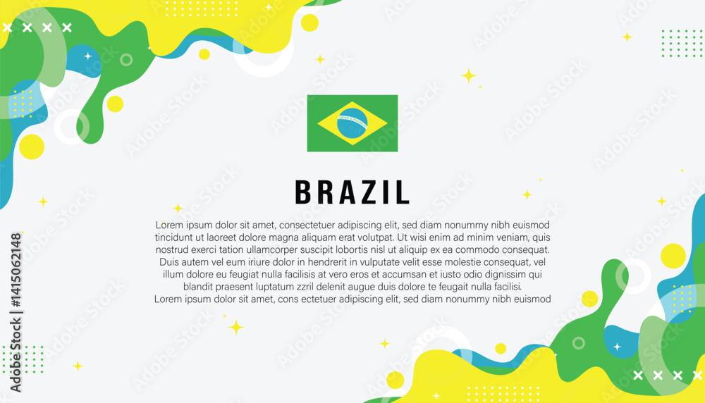 Naklejka premium Background Mephis Brazil background abstract Brazil background color Brazil background Brazil