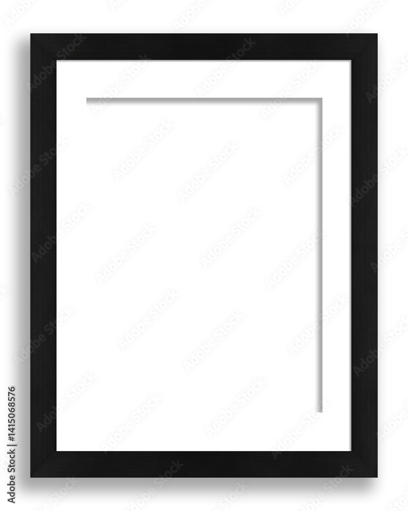 black wooden frame with white passepartout black wooden frame with white passepartout