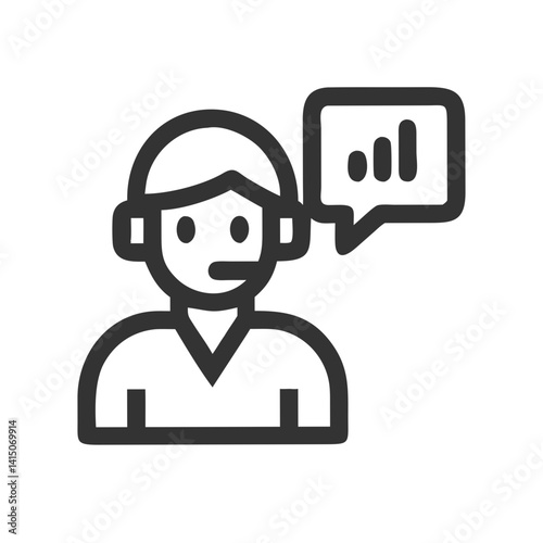 Customer Service Representative Talking in a Call Center  