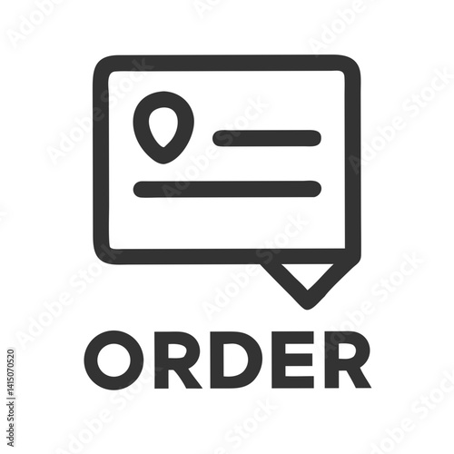 Order Button Icon for E-commerce Checkout Process  