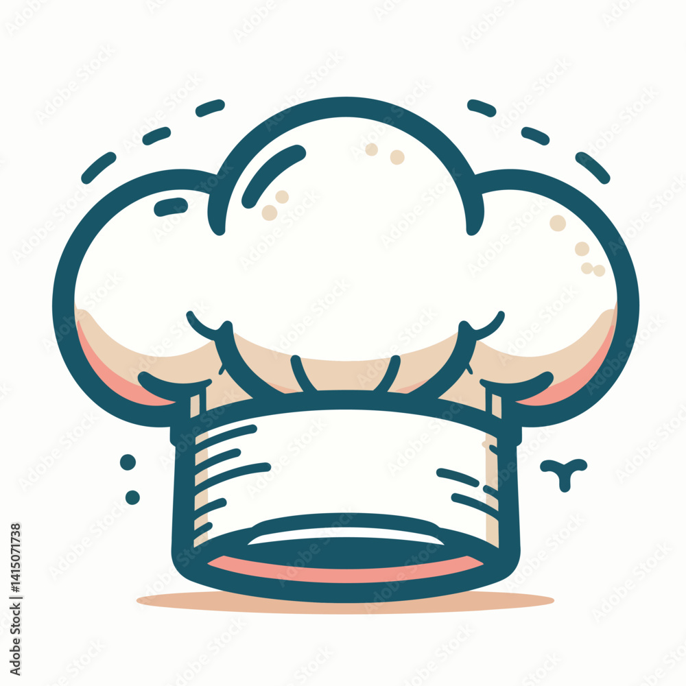 Obraz premium Chef hat vector illustration for culinary arts and cooking themed designs and restaurant branding visuals on transparent background