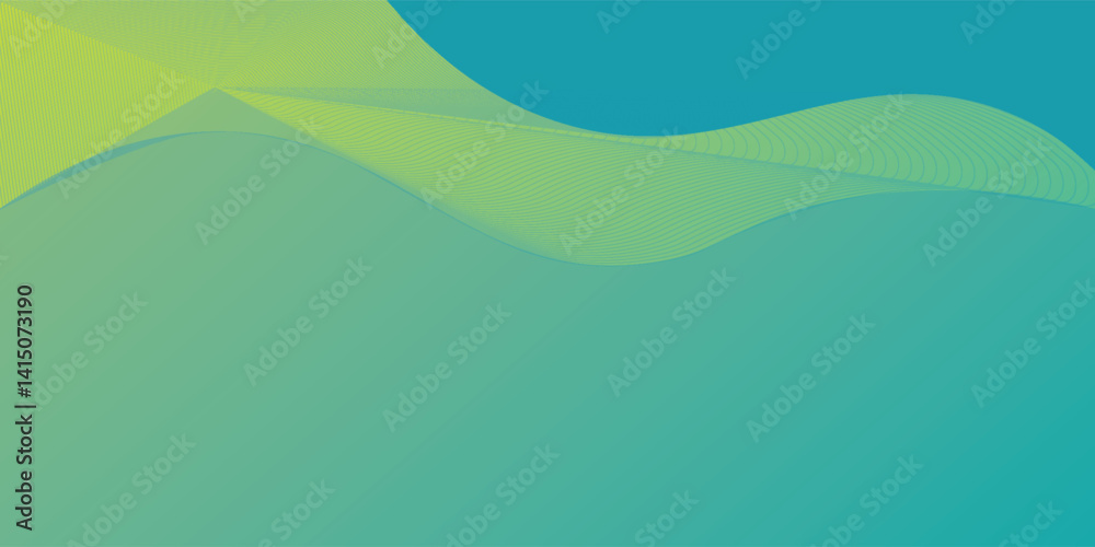 Fototapeta premium vector Abstract background light green modern corporate concept with light yellow color pattern can be edited wavy.
