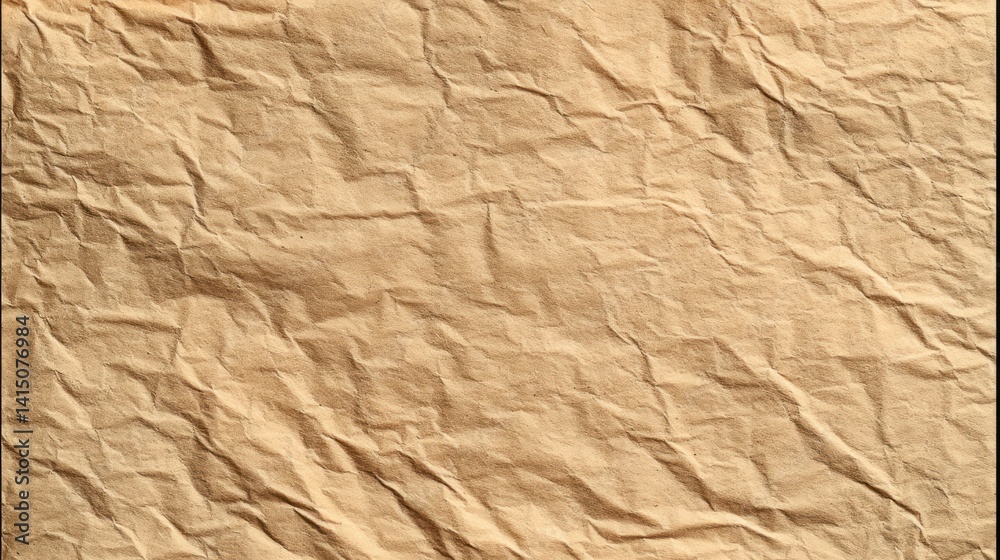 Crumpled Kraft Paper Texture: A Rustic, Textured Background Crumpled Kraft Paper Texture: A Rustic, Textured Background