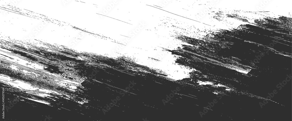 Vector white and black brush stroke wall.
