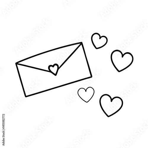 love letter mailbox overflowing with hearts