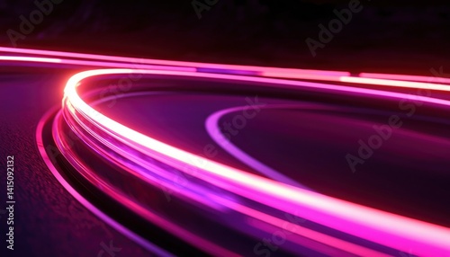 Neon curves glow dark