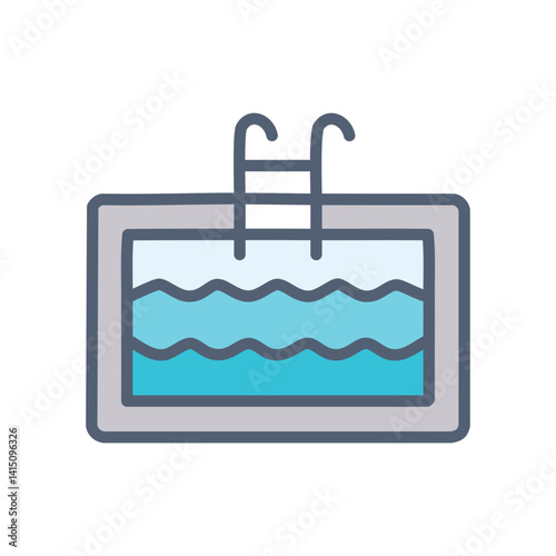 vector illustration of a swimming pool