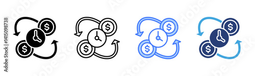 Transaction History icon sheet multiple style collection