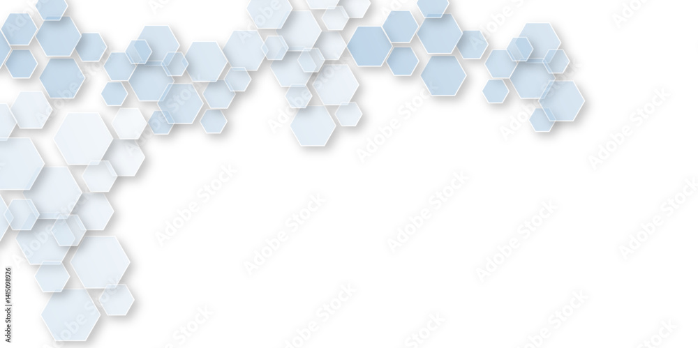 Geometric technology honeycomb hexagon medical background. Technology and science wallpaper template. Business vector illustration.