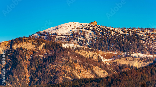 Alpine winter sunrise view near Abtenau, Salzkammergut, Salzburg, Austria