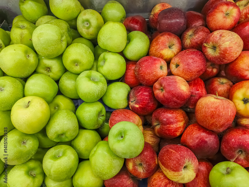Red apple & Green apple - An apple is a round, edible fruit produced by an apple tree Malus spp. Fruit trees of the orchard or domestic apple Malus domestica, the most widely grown in the genus. Red apple & Green apple - An apple is a round, edible fruit produced by an apple tree Malus spp. Fruit trees of the orchard or domestic apple Malus domestica, the most widely grown in the genus.