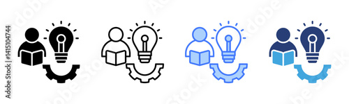 Learning icon sheet multiple style collection