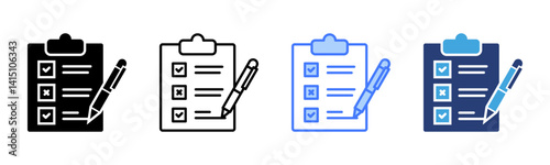 Assessment icon sheet multiple style collection