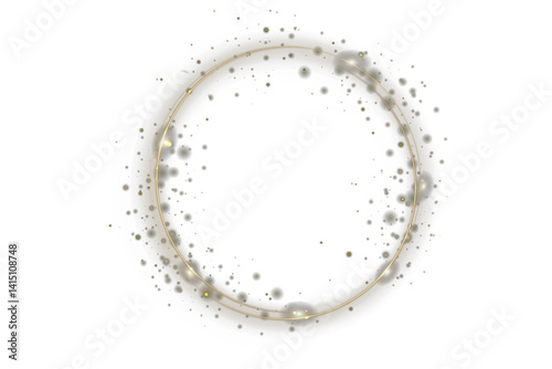 Speed line twirl reflects glowing fire and energy. Twisting gold arc creates wave of brilliance and shine. Golden spark path forms elegant podium swirl effect. Incandescent circle loops