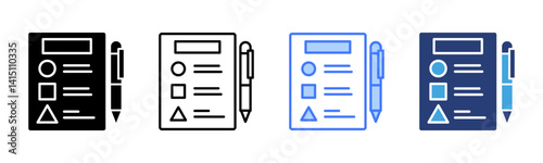 Evaluation icon sheet multiple style collection