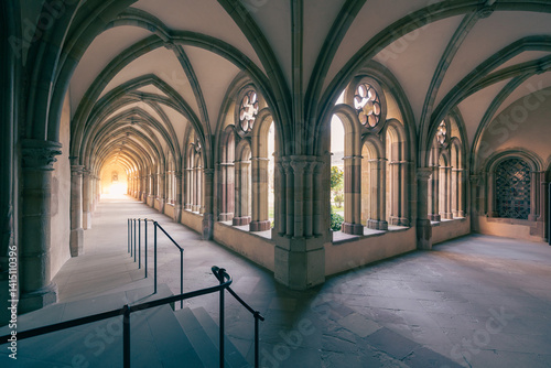 Trier, Germany - April 11, 2025: interior architectural detail of the church in Trier old town.