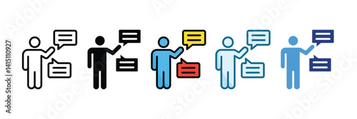 Mentor Icon Set Multiple Style Collection