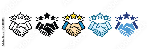 Trust Building Icon Set Multiple Style Collection