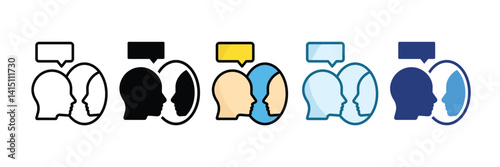 Reflection Icon Set Multiple Style Collection