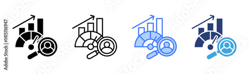 Performance Review icon sheet multiple style collection
