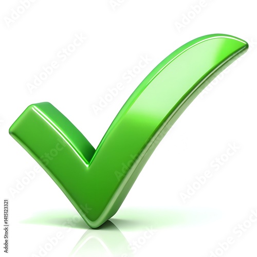 Obraz na płótnie green check mark isolated on white background w salonie