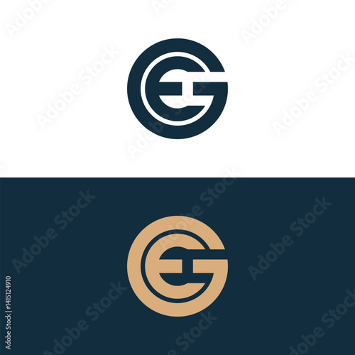 EG or GE letter logo. Unique attractive creative modern initial EG GE E G initial based letter icon logo