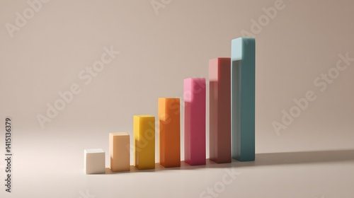 Vibrant colorful bar chart depicting various data points with a bright background, enhancing the visual appeal and clarity