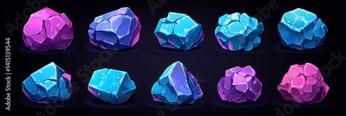 Colorful Cartoon Gemstones