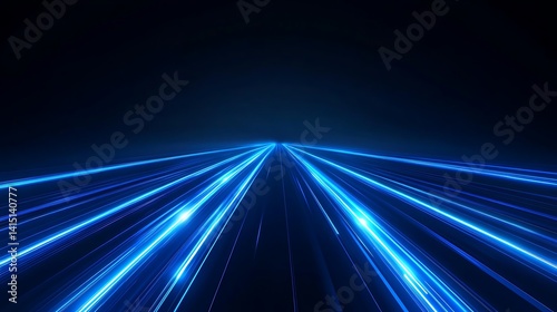 A futuristic  dark blue background with blurred lines and streaks of light. This design suggests speed  movement  and high technology. It s perfect for templates that need a dynamic look.