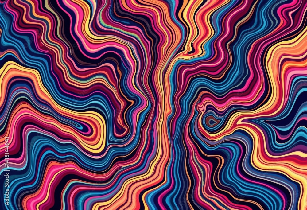 Fototapeta premium Colorful Abstract Background with Wavy Pattern Design