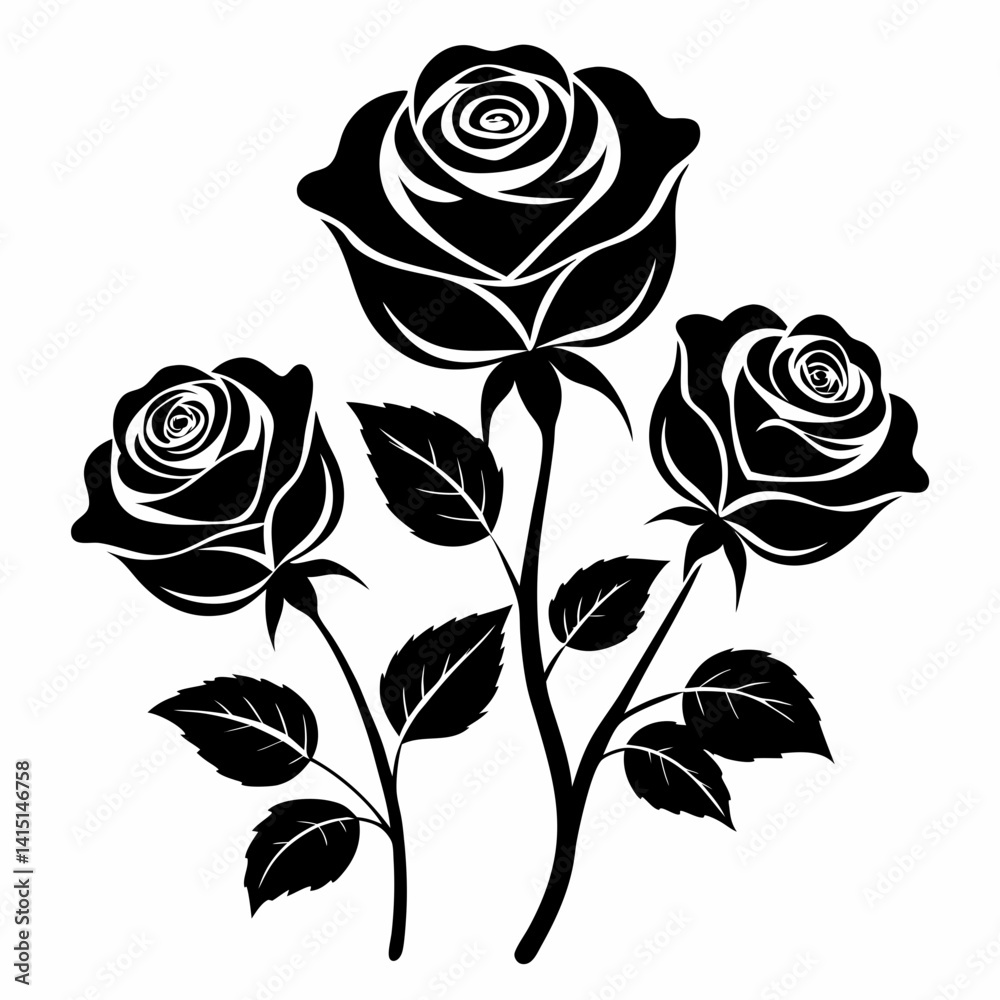 vector illustration of a rose vector illustration of a rose