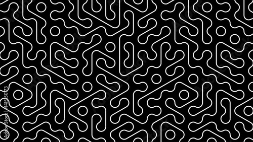 Retro set of black and white geometric vector pattern. Trendy bauhaus pattern background for cover design, poster and interior.