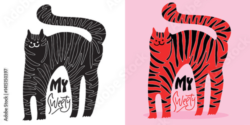 Funny hand drawn doodle lettering quote. Lettering for t-shirt design, mug print, bag print, clothes fashion. 100% hand drawn vector image.