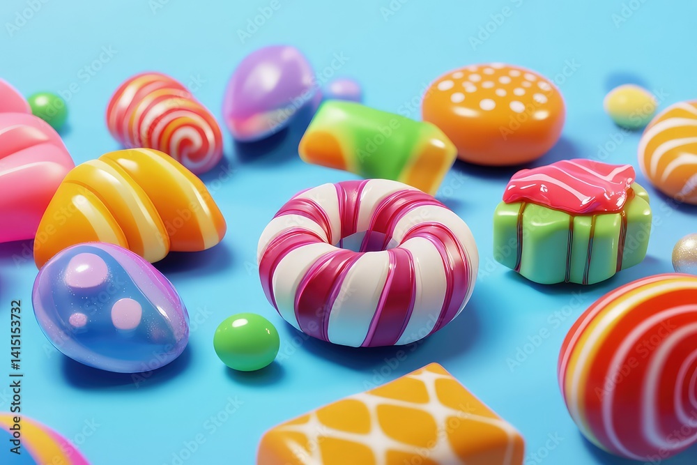 Display of candies in bulk Display of candies in bulk