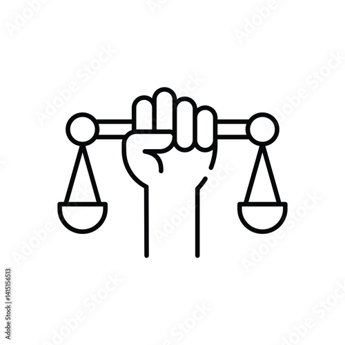 Civil  Right Law Vector icon
