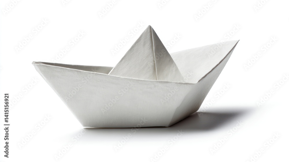 Folded paper boat Folded paper boat